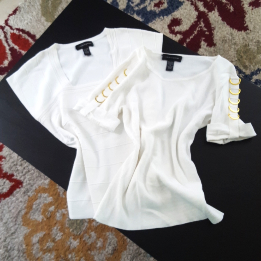 Lot 2 White Tops Cable & Gauge